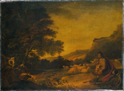 Landscape with Cattle: A Young Shepherd with his Flock by Francis Bourgeois
